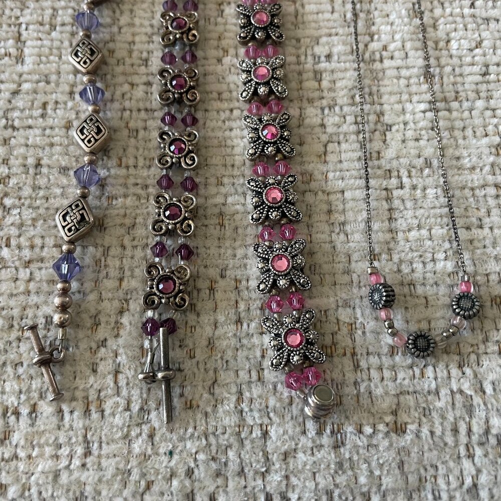 Lot of (3) Bracelets & (1) Necklace